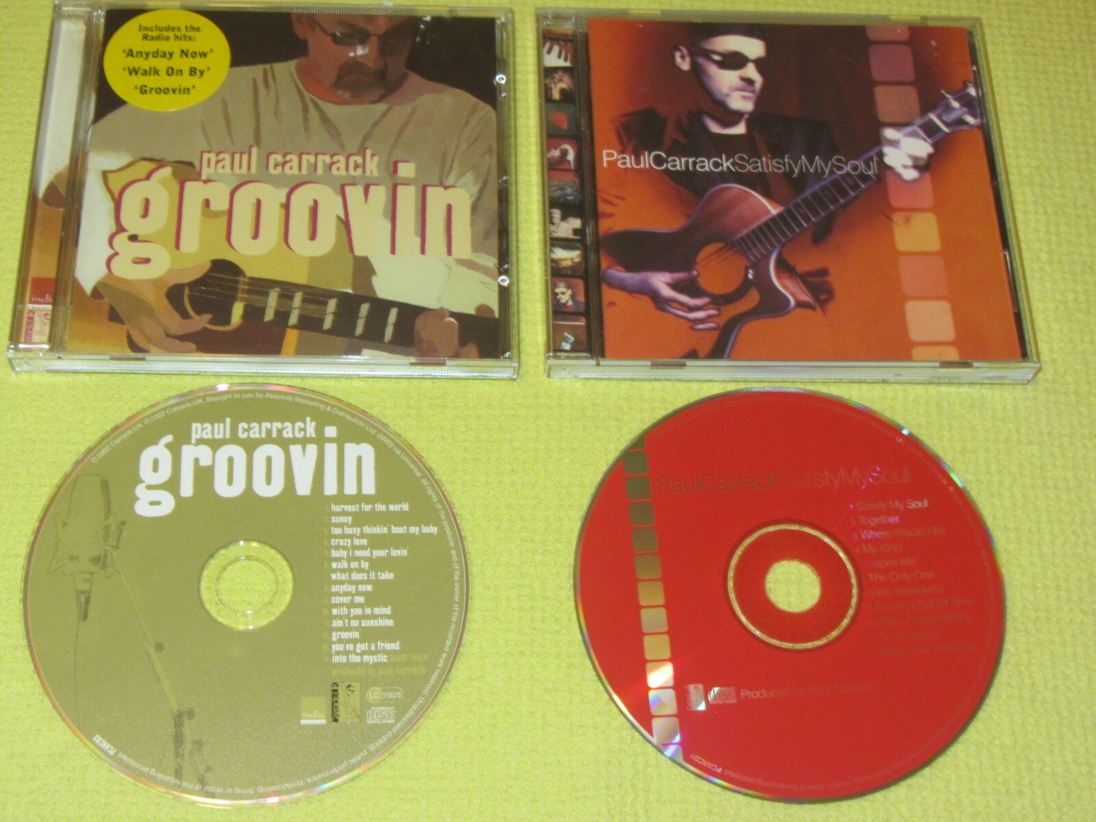 Paul Carrack Groovin & Satisfy My Soul 2 CD Albums Pop Rock MINT
