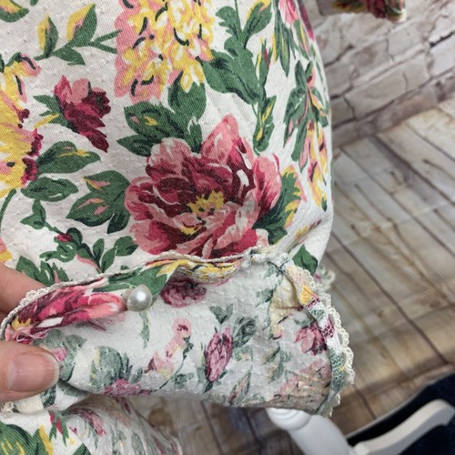 Vintage Victoria’s Secret Night Shirt Floral Button Pajama Top M/L Cottagecore - Picture 6 of 9