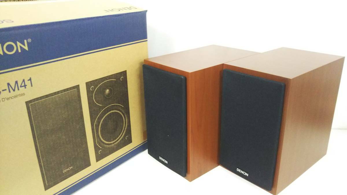 Denon SC-M41 CWEM Cherry Bookshelf Speaker M Series Pair Soft Dome