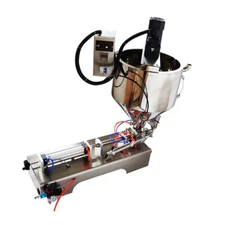 10-100ml Pneumatic Paste Liquid Filling Machine with Blender Heater Stainless