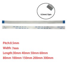 13Pin FFC FPC Flexible Flat 0.5mm Pitch Cable AWM VW-1 20624 80C 60V A B Type