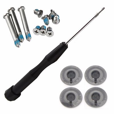 Rubber Case Feet with Screws [ 3 Long, 7 Short ] Set And Required Screwdriver