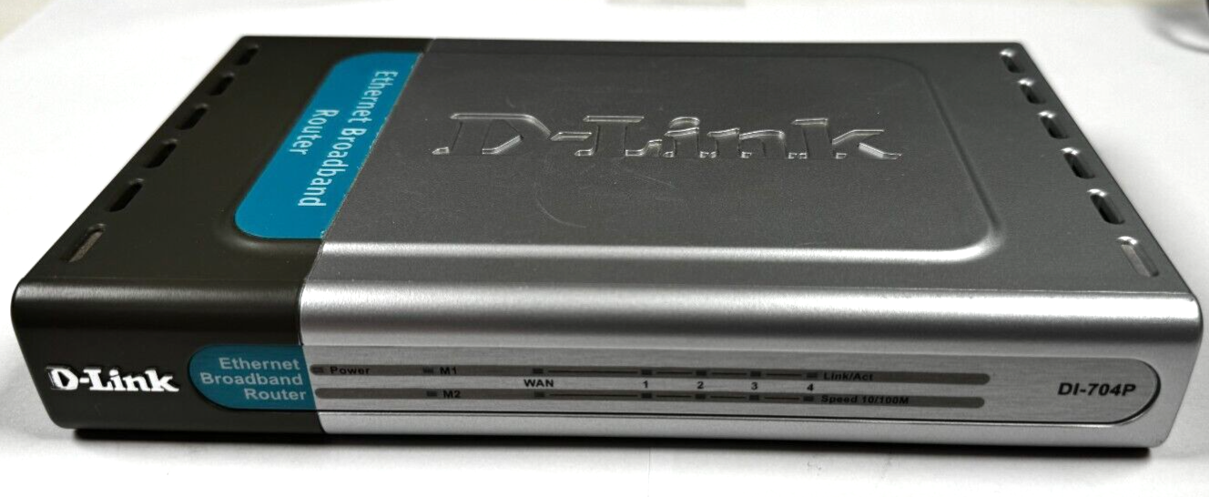 D-Link DI-704P Ethernet Broadband Router Plus Free Cat 5 Ethernet Patch Cable