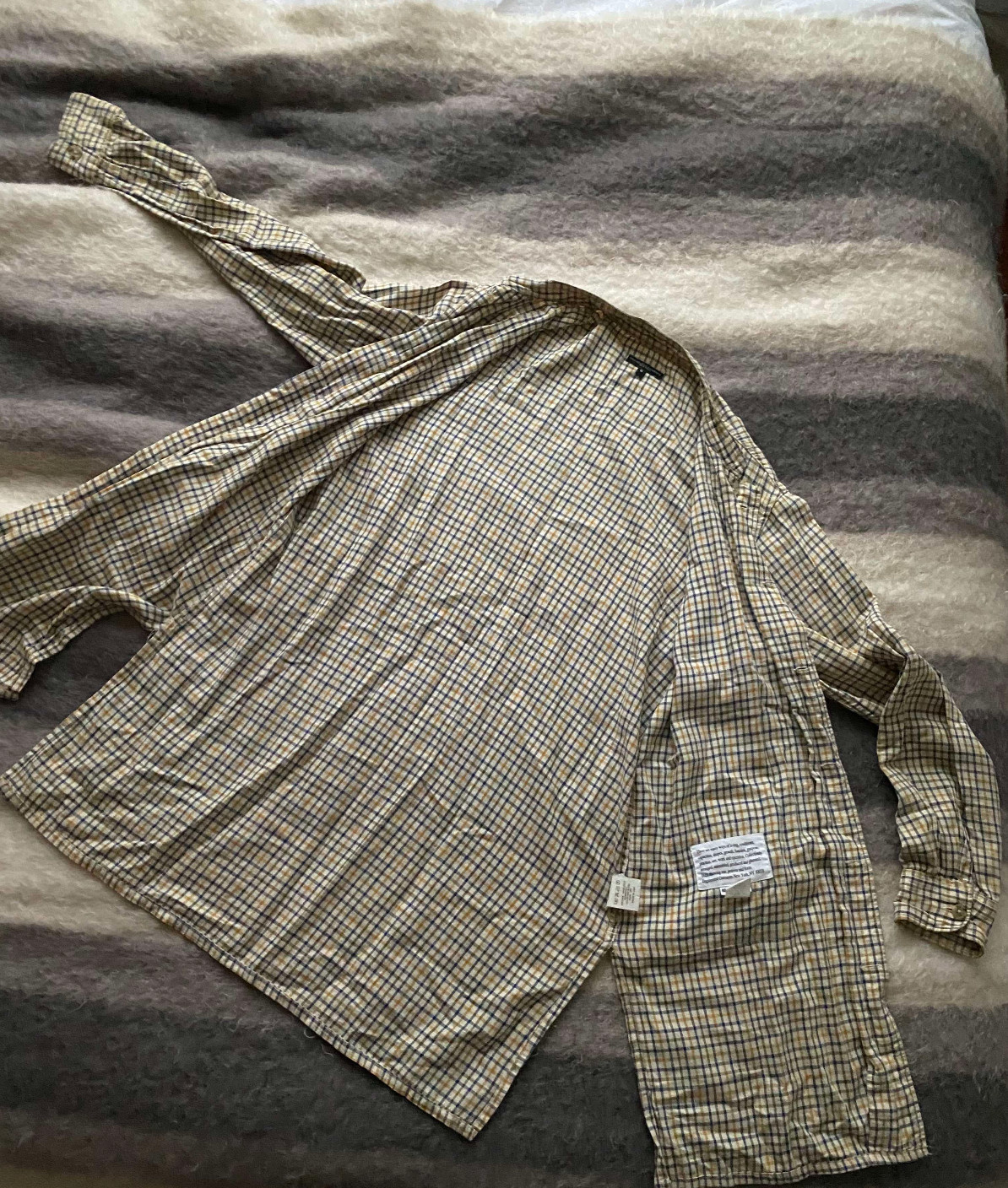 Engineered Garments long micro check flannel shir… - image 5