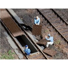 41616 OO HO GAUGE CONCRETE CABLE TRUNKING KIT AUHAGEN 138cm Total - KJB
