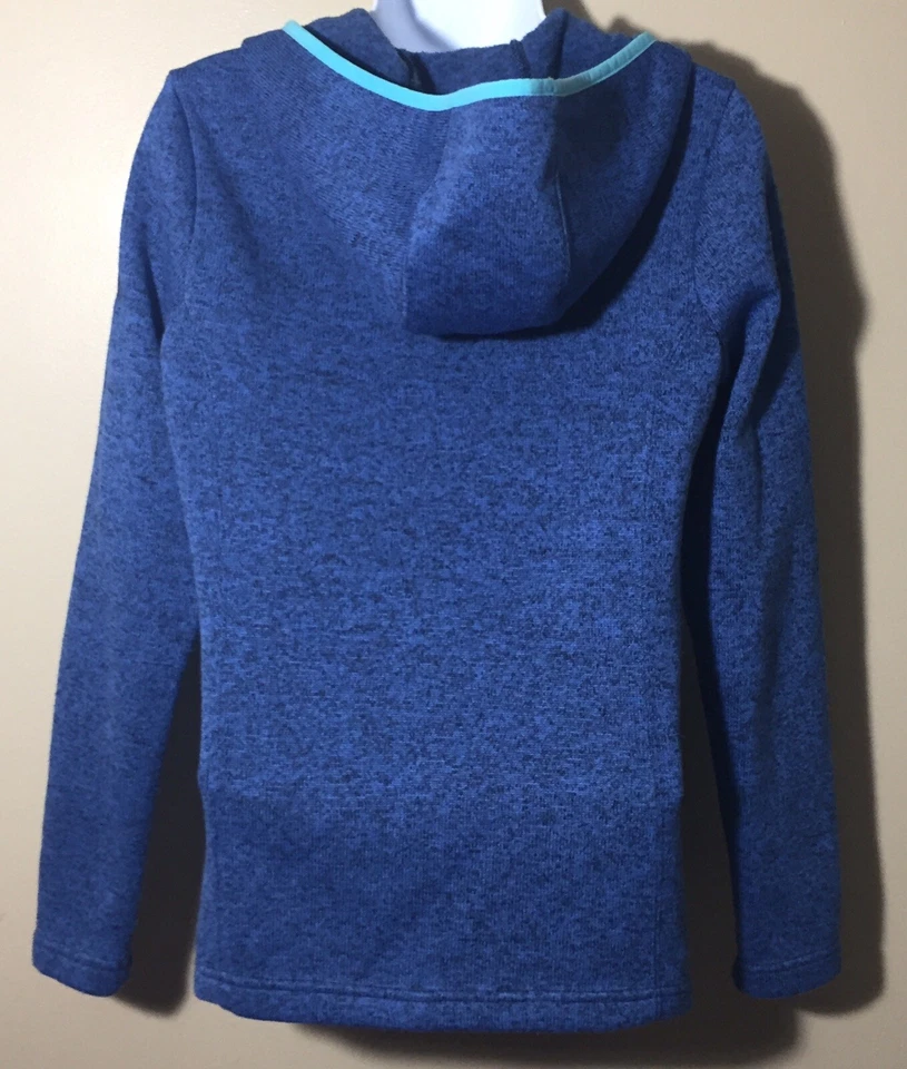 Element Athleisure S Azul Negro Sudadera con Capucha Suéter Polar Chaqueta Bolsillos Foto 2 de 4