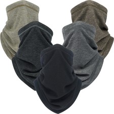 Winter Fleece Half Face Mask Neck Thermal Windproof Scarf Bandana for Men Women