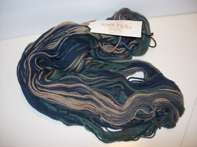 Knit Picks MEMORIES CAPE COD GREEN TAN GRAY 100% Merino Wool YARN CRAFTS 50G