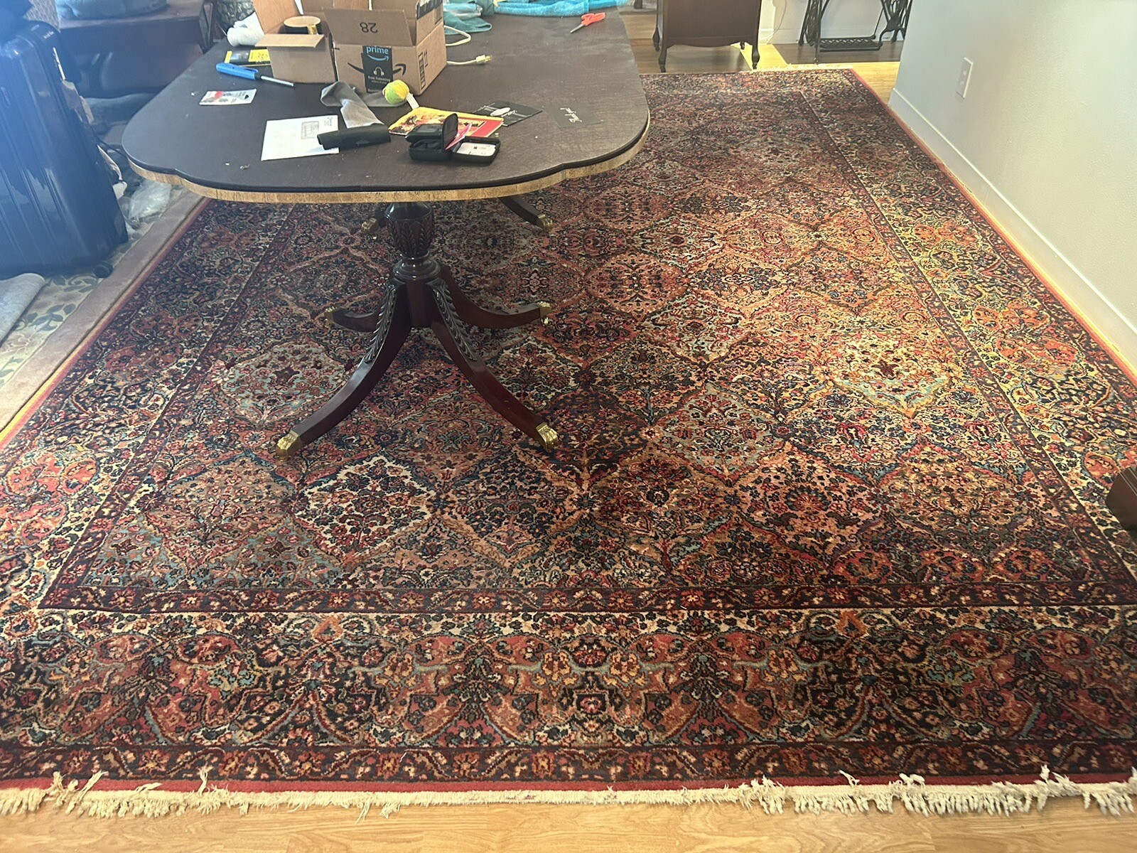 Excellent Original Karastan 717 Multicolor Panel Kirman American Rug 10