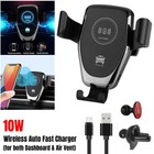 Gravity Mount Air Vent Phone Holder Wireless Auto Fast Charger Car Holder AU