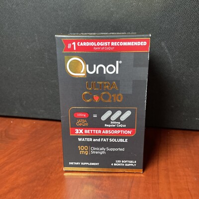 Qunol Ultra CoQ10 3X Better Absorption Supplement 120 Tablet EXP 10/28 (1165)