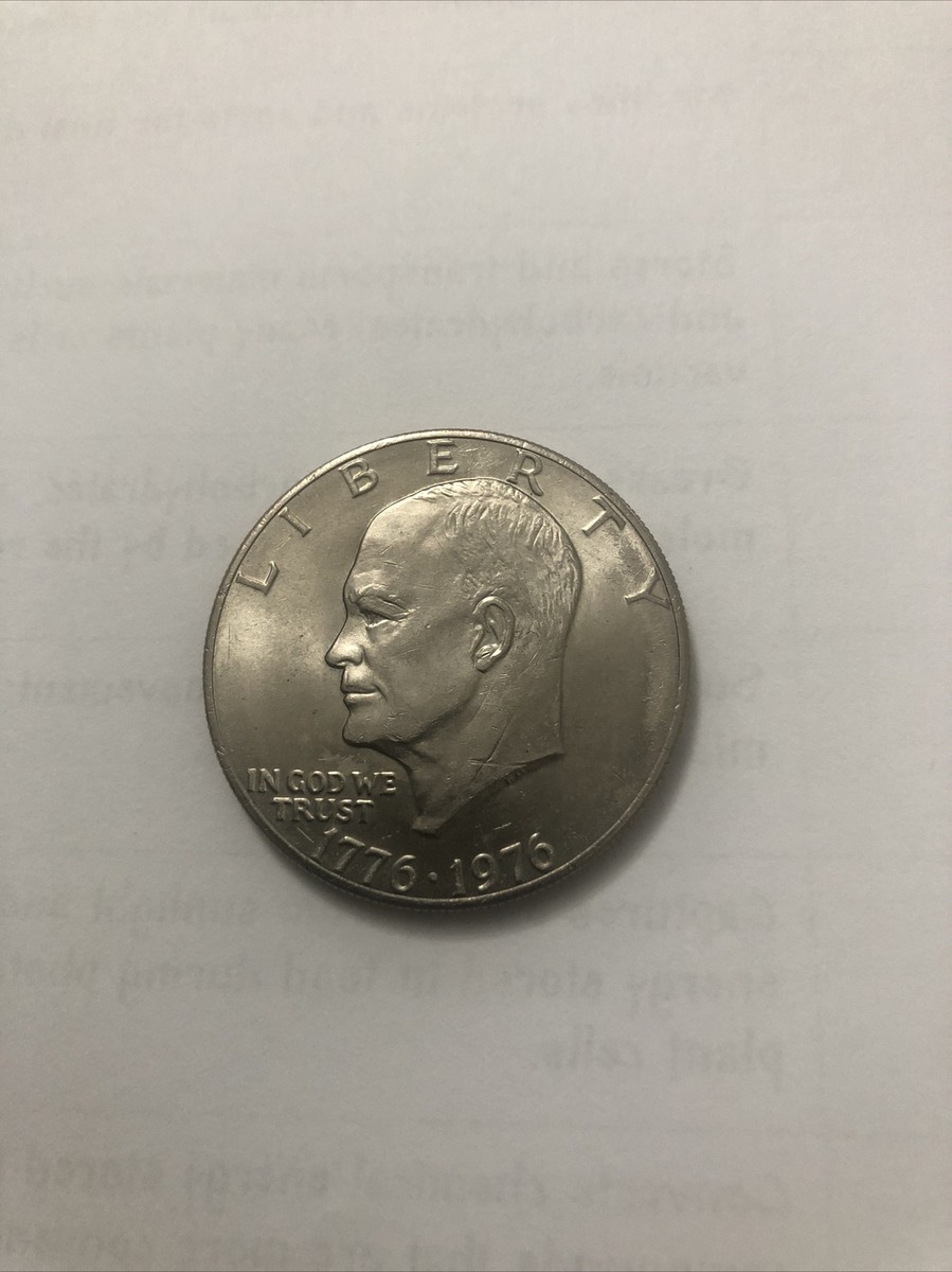 1776-1976 Eisenhower Liberty Bell Moon Silver One Dollar US