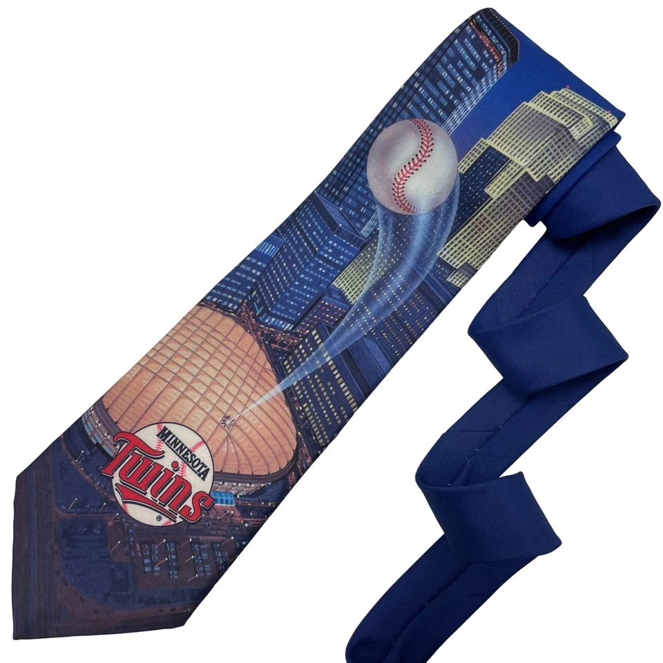 NOS New Vtg 1994 Ralph Marlin MINNESOTA TWINS Necktie MLB Baseball Tie - Image 4 of 4