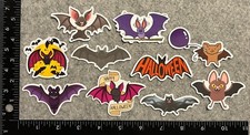 Lot of 10 Assorted Bat Halloween Stickers