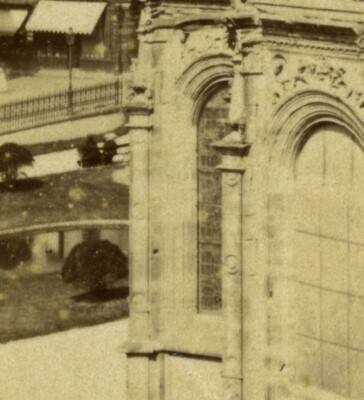 FRANCE CAEN Abbaye aux Dames c1875 Photo Neurdein Stereo Vintage