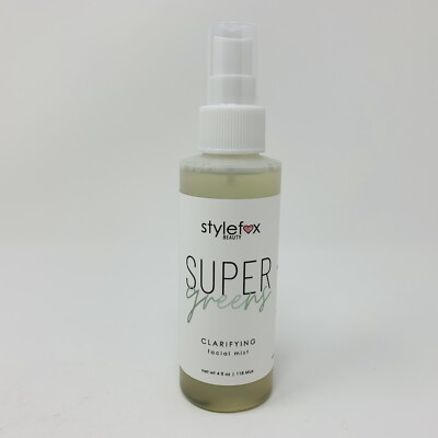 Stylefox Beauty Super Greens Clarifying Facial Mist Toner Spray 4 fl oz/118ml