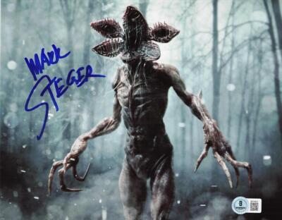 MARK STEGER SIGNED 8X10 PHOTO DEMOGORGON STRANGER THINGS AUTOGRAPH BAS 827
