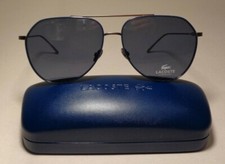 Lacoste L209S Silver Matte New Men's Aviator Sunglasses