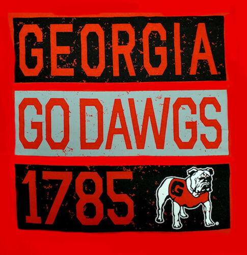 Camiseta de arranque roja apilada de los Georgia Bulldogs manga corta - Imagen 3 de 5