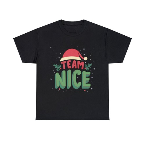 Team Nice Funny Christmas Graphic Tee Shirt, S-5XL - Picture 1 of 17