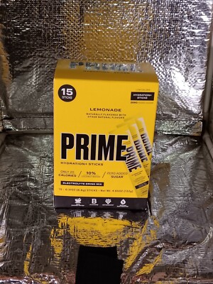 Prime Lemonade Hydration Sticks  Pack-15 