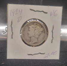 1924D U.S. DIME COLLECTOR COIN - READ ITEM DESCRIPTION - U