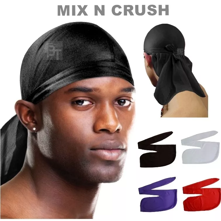 Durag Bandana Sports Du Rag Scarf Head Rap Tie Down Band Biker Bandana