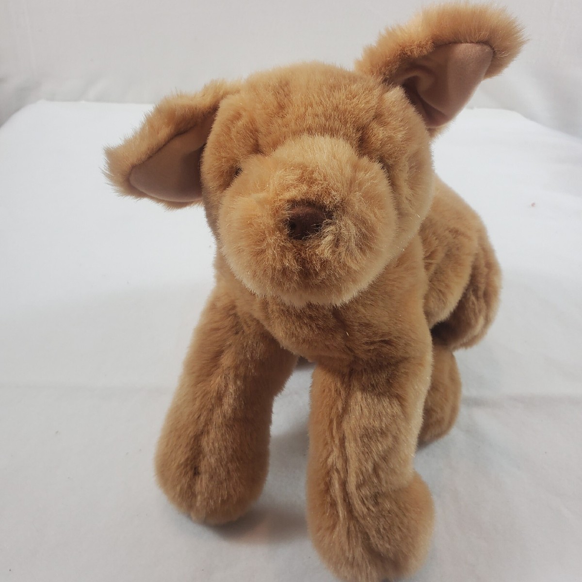 Vintage Gund Muttsy Dog Puppy Tan Suede Paws Plush Stuffed Toy 1985