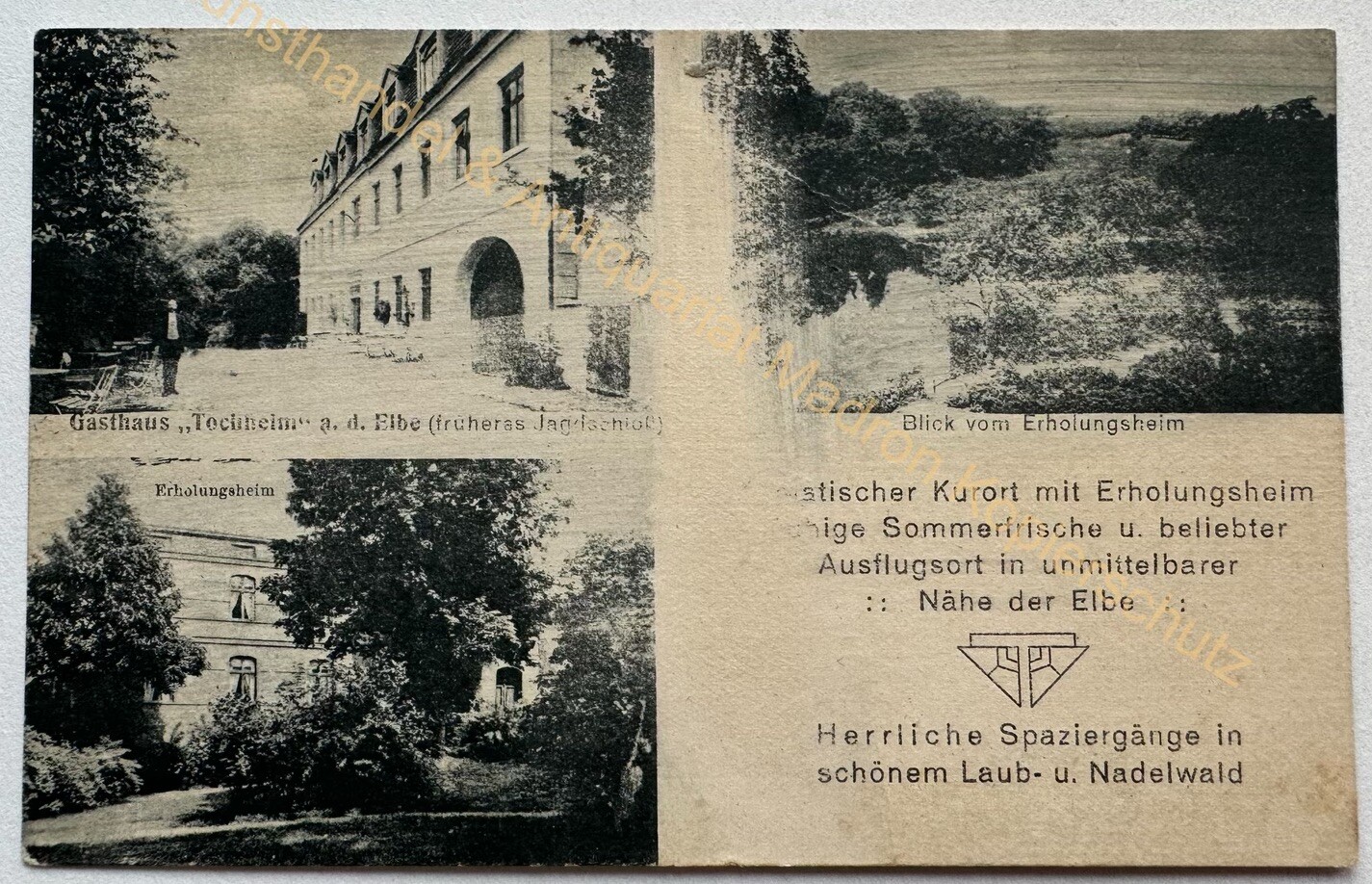 AK Tochheim / Elbe, Gasthaus Tochheim, Erholungsheim, Landschaftsbild