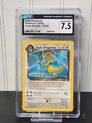 Dark Dragonite (Unlimited) graded CGC 7.5 for sale on eBay