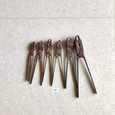 18c Antique Handmade Animal Face Design Bullet Making Tool Collectible 6Pcs TL97