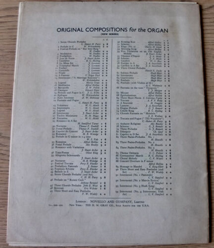 ELLINGFORD MOTO CONTINUO & PASSCAGLIA ORGAN SHEET MUSIC BOOK (1936) ENGLAND - Picture 4 of 4