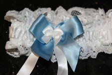 Magic Garter Wedding Dress Wedding Lace Bow White/Blue Body Fashion