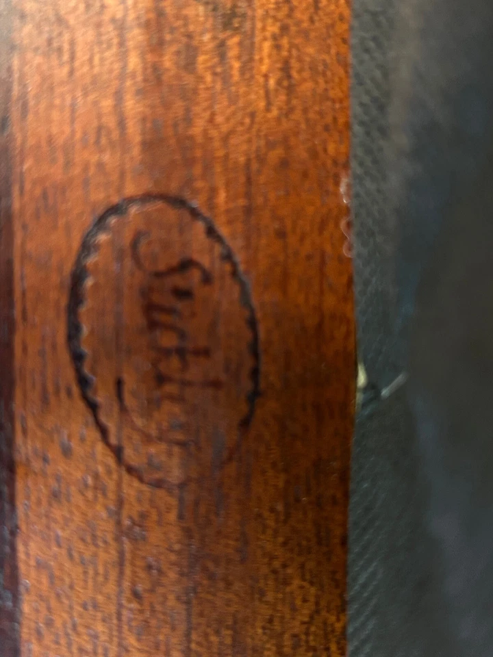 Stickley Banded Chippendale Double Pedestal Mahogany Table with 8 chairs - Image 4 of 4