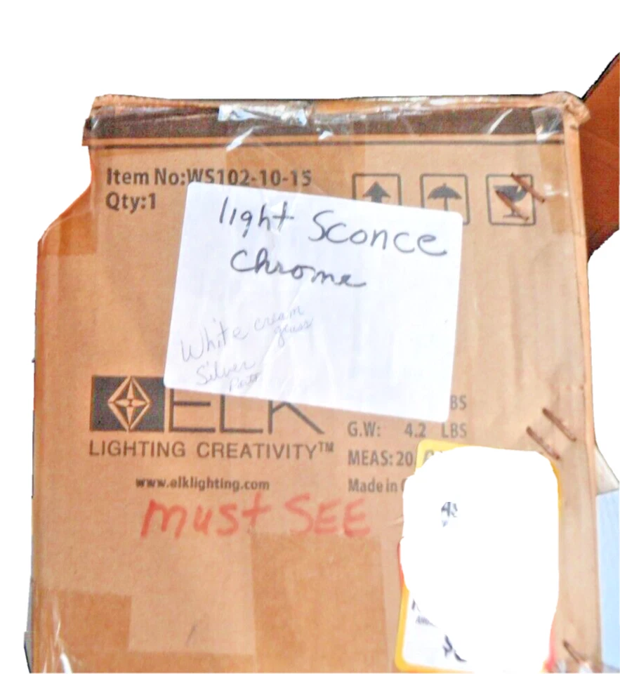 ELK Group International WS102-10-15 Boah Sconce White Opal Glass & Chrome - Image 2 of 2