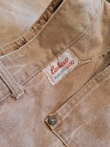 Vintage Carhartt Troy Blanket Wool Lined Headlight Finck Union Brown Hose 40x29 - Bild 6 von 16