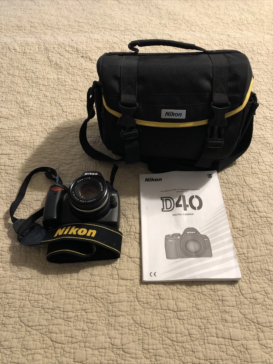 Nikon D40 6.1MP DSLR Camera w/ 50mm 1:1.8 Series E Nikon Lens | eBay