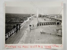 Cyclist Bicycle On Deck British Inventor Oil Tanker Ship 1972 VTG Photo