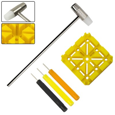 Must Have Uhren Reparatur Werkzeug Kit mit Hammer und Kunststoff Stanzen 5PCS Se