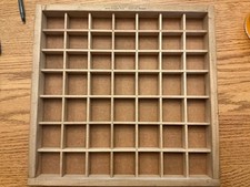 LETTERPRESS PRINTING METAL TYPE SORTING DRAWER SHADOW BOX CURIO TRAY “MINT”