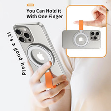 Magnetic Phone Grip Ring Holder 360  Rotating Finger Strap Stand Universal