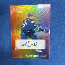 2025-26 Allure Hockey Filip Hronek Full Rainbow Auto #RA-FH Color Flow Canucks