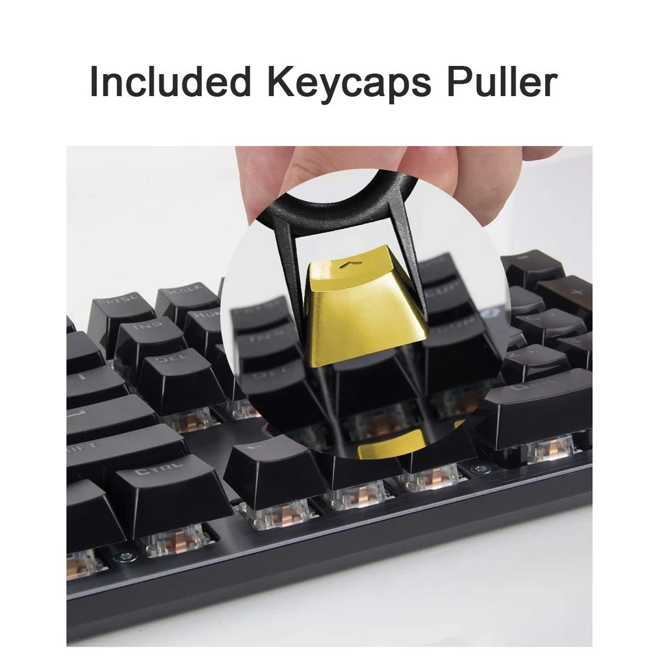 Stainless Steel Metal Keycaps with Key Puller for Mechanical Keyboard Cherry ... - Image 3 of 4