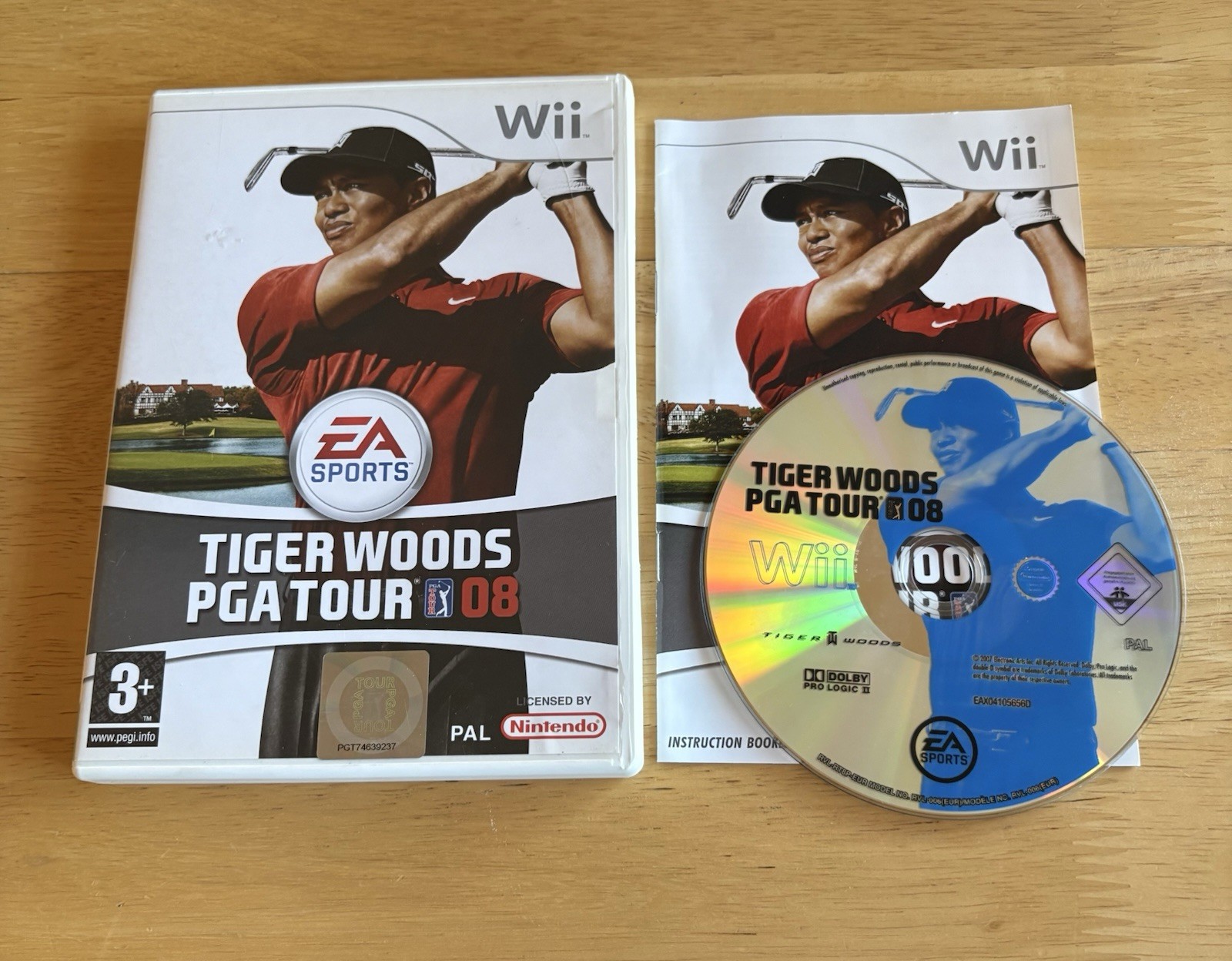 Tiger Woods PGA Tour 08 - Nintendo Wii - Complete With Manual