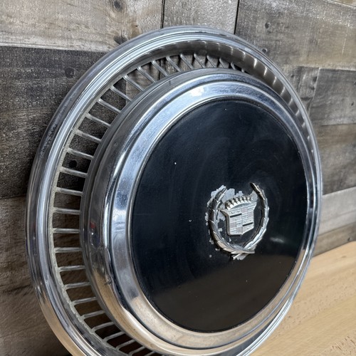 Cadillac Eldorado Wheel Cover Hubcap Black 1976 1977 1978 1974 1975 76 77 78 70s - Foto 5 di 23