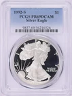 1992-S 1 oz American Silver Eagle PCGS PR-69 DCAM