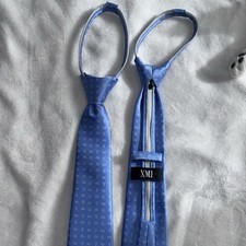 XMI Faux Boys Necktie Blue Pattern EUC 14  