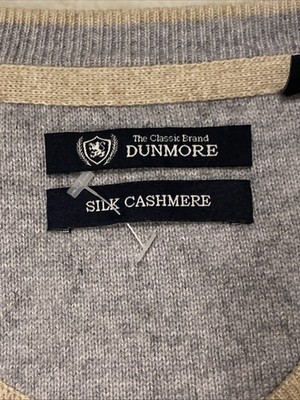 Klassischer Herren Feinstrick Pullover Seide Silk Cashmere Dunmore L M 50