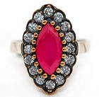 Ottoman 2CT Heat Treated Rubellite Tourmaline 925 Sterling Silver Ring Sz 6 H4-3 — photo 1