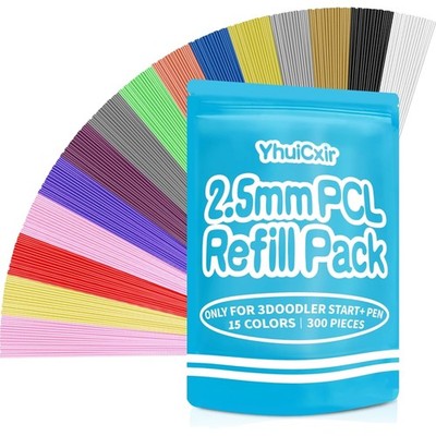 300 Stück 3D Stift Filamente für 3Doodler Start Plus 15 Farben